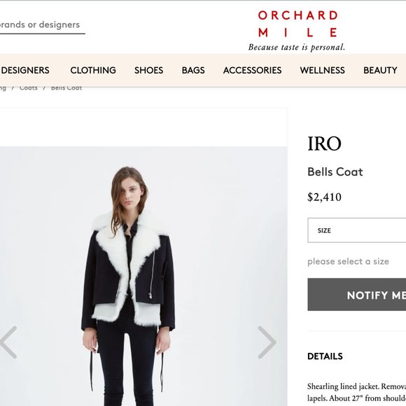 🌟NEW IRO 2-in-1 Jacket w/ 100% Lamb Shearling Vest. Black on black - Picture 5 of 15